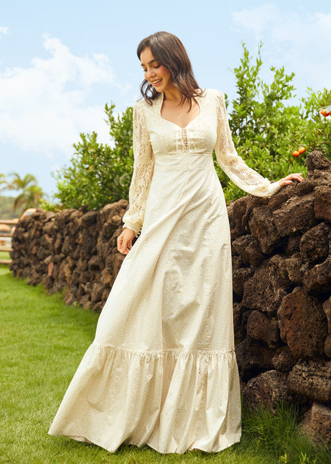 Vestido largo de cuello alto Jacqueline de GUNNE SAX para ModCloth-5