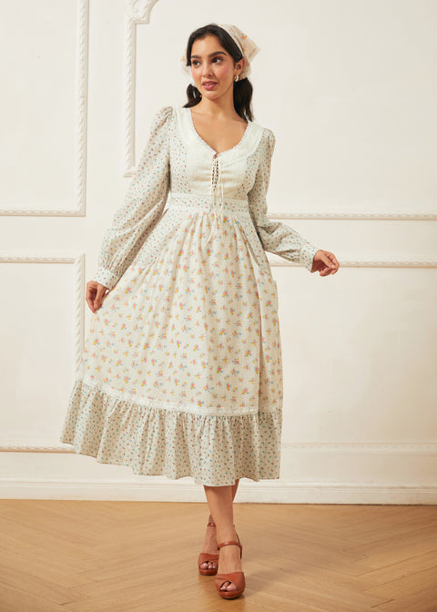 Vestido rosa con cordones de GUNNE SAX para ModCloth-4