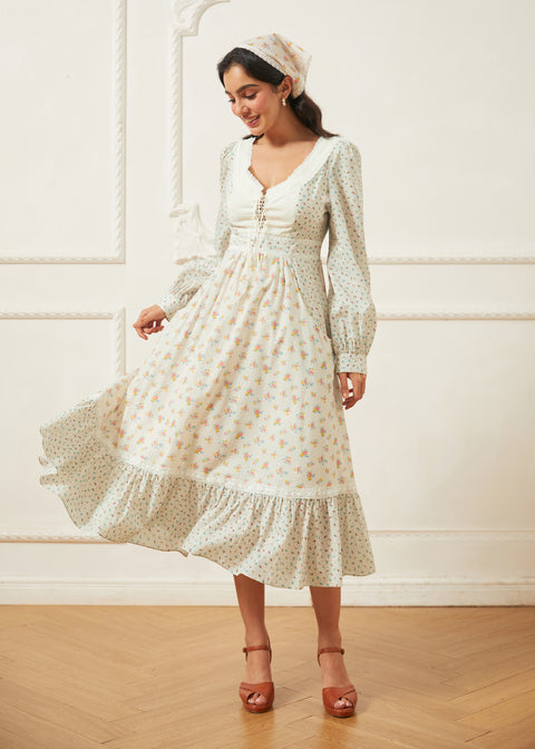 Vestido rosa con cordones de GUNNE SAX para ModCloth-5