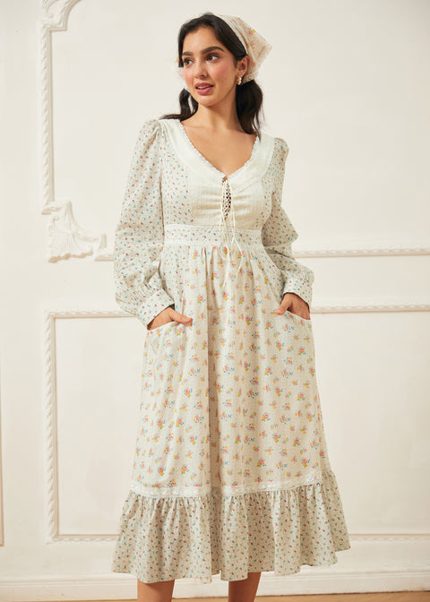 Vestido rosa con cordones de GUNNE SAX para ModCloth-6