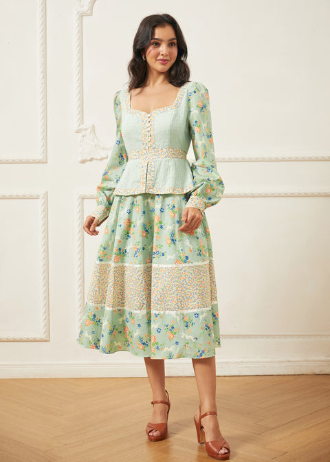 Vestido midi corsé Lilly de Gunne Sax para ModCloth-6
