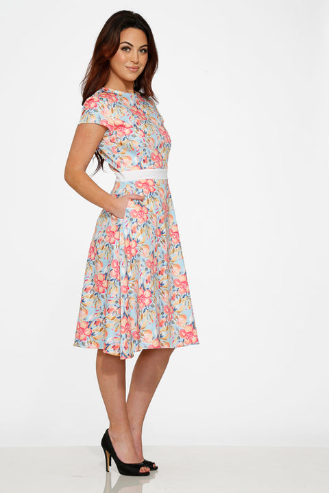 Vestido swing Sweet Hibiscus-1