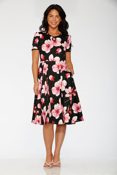 Vestido swing Black Orchid Bloom-1