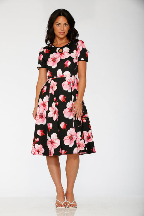 Vestido swing Black Orchid Bloom-2