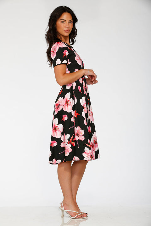 Vestido swing Black Orchid Bloom-3