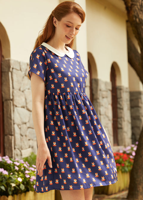 Vestido de corte imperio con cuello Whimsy&Wonder-3