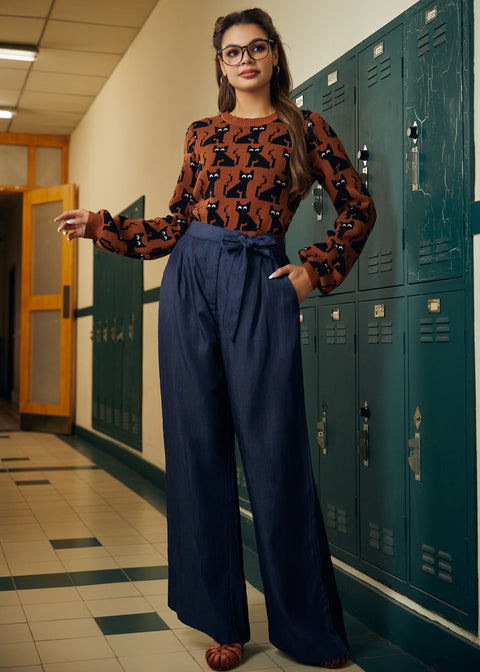 Pantalones de pierna ancha de Twilight Whispers-2