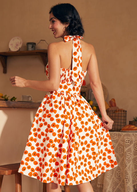 Vestido halter cruzado de efecto instantáneo-6