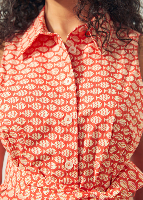 Vestido camisero "Can't Slow My Roll"-1