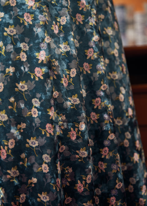 Falda larga de terciopelo Golden Whispers-1