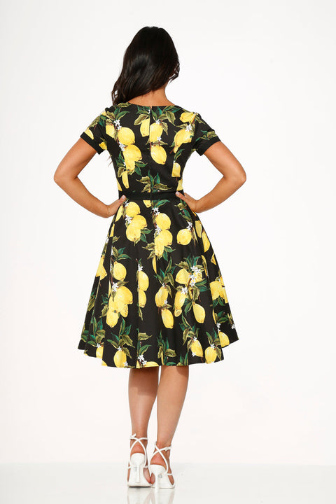 Vestido swing negro limón-2