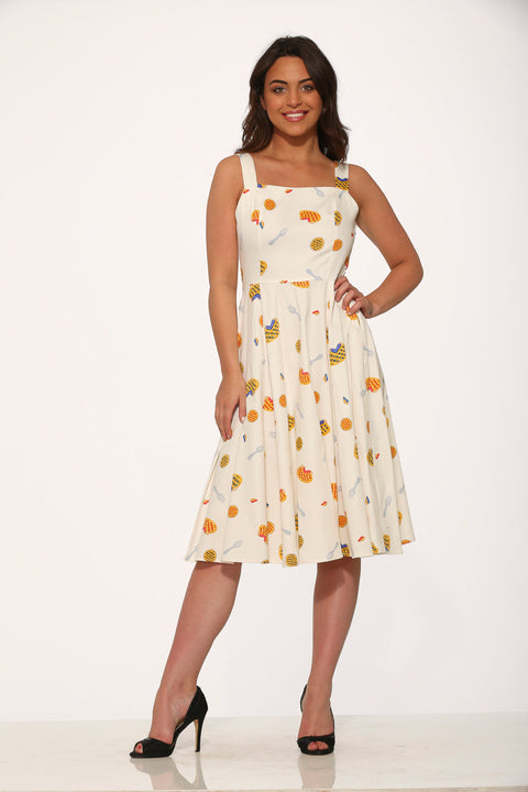 Vestido de swing de pastel-3