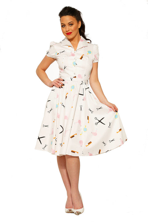 Vestido blanco de salón de belleza-4