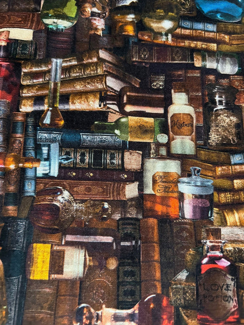 Vestido skater de algodón elástico con estampado fascinante-1