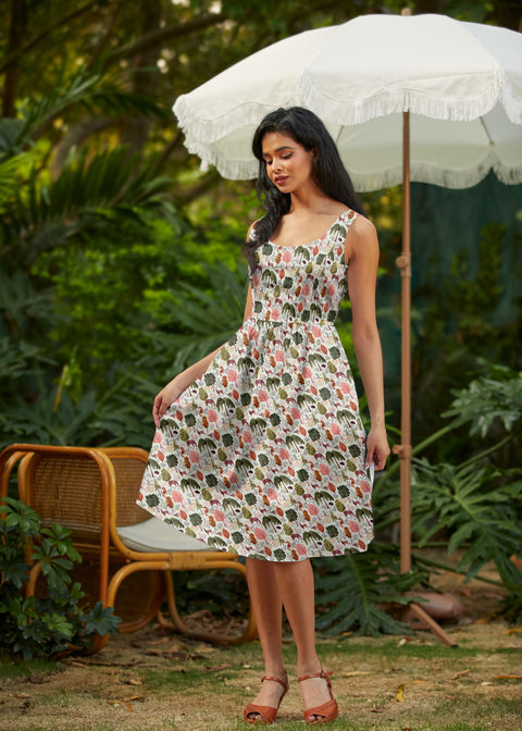 Vestido Woodland Vintage en color crema.-1