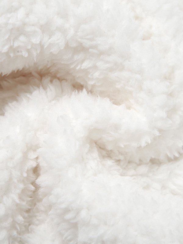 Solid Off Shoulder Fuzzy Long Sleeve Tee&Mini Skirt Set-6