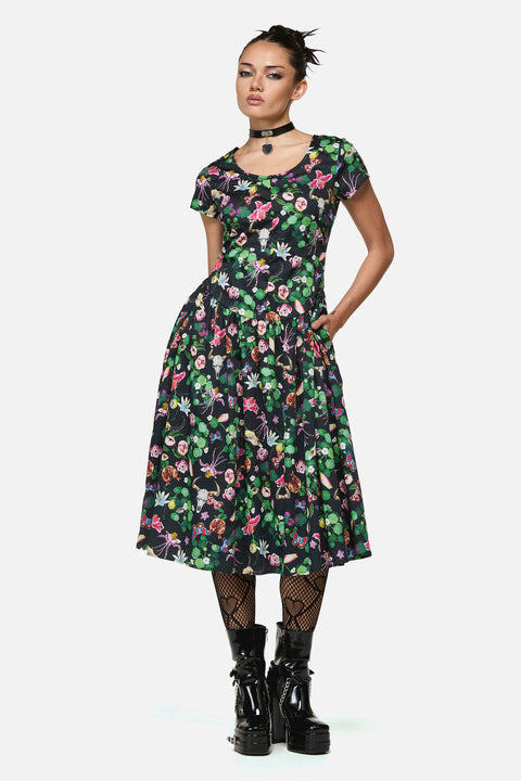 Vestido midi con estampado "See No Evil"-3