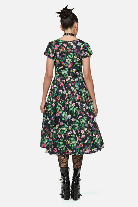 Vestido midi con estampado "See No Evil"-4