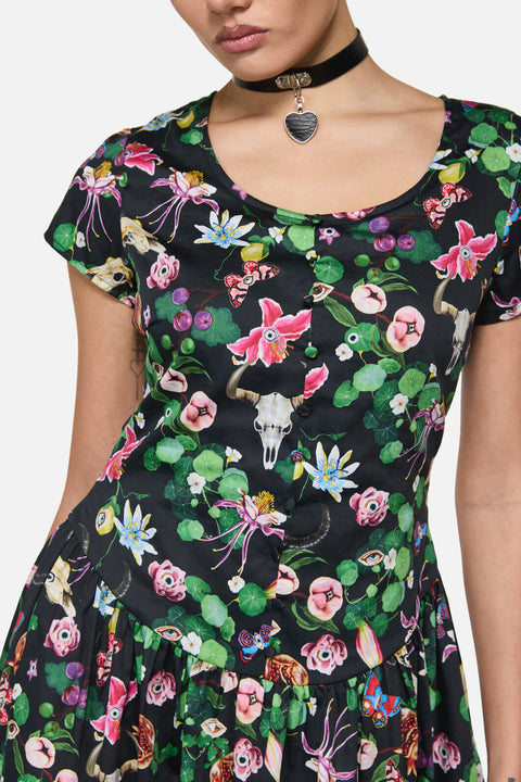 Vestido midi con estampado "See No Evil"-1