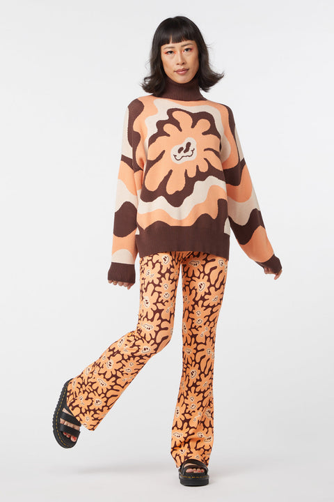 Tejido de punto "Frenesí floral"-3