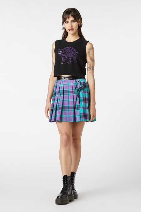 Suéter con estampado de gato sonriente-1