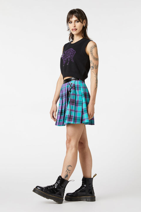 Suéter con estampado de gato sonriente-2