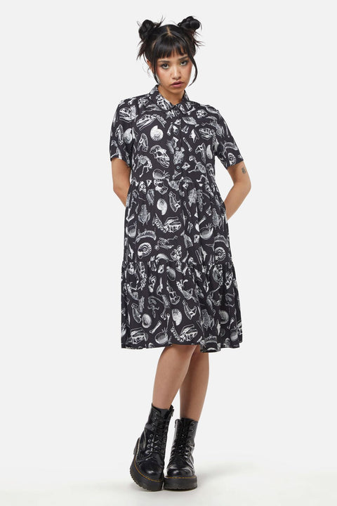 Vestido estampado con fósiles corporales-3