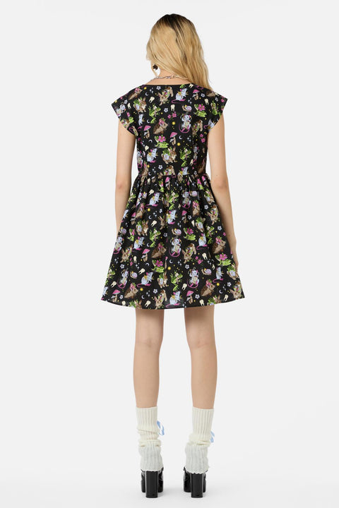 Vestido estampado del Gremio de Coleccionistas-4