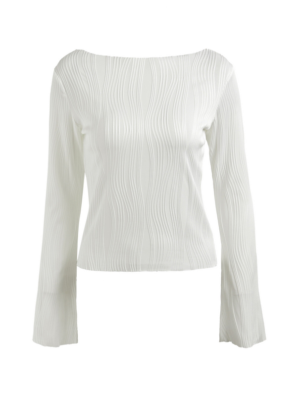 Textured Stripe Long Sleeve Tee-4