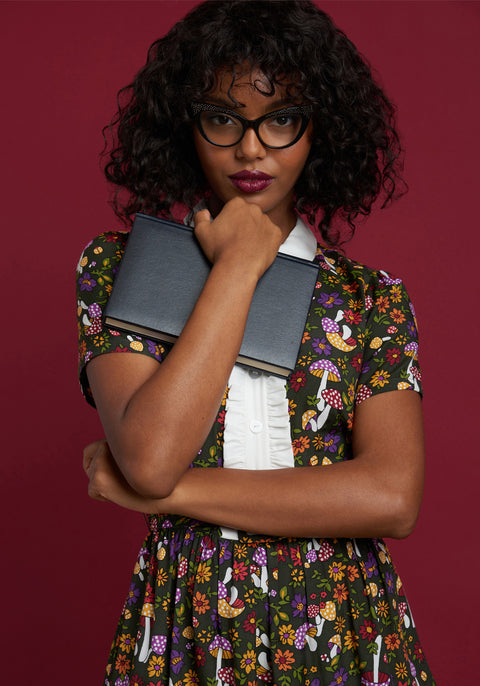 Sí, vestido Darling de corte ajustado y falda acampanada (venta final)-1