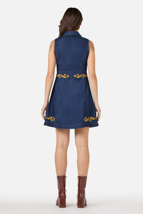 Vestido bordado estilo "niña de las flores"-4