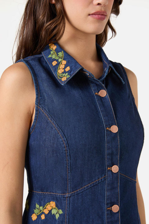 Vestido bordado estilo "niña de las flores"-1