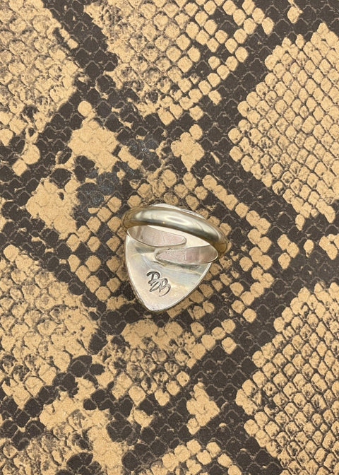 Anillo de corazón de escorpión de plata de ley-3