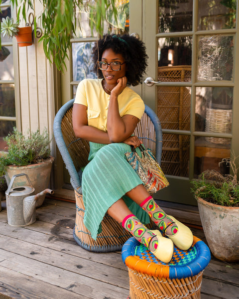 Calcetines transparentes con estampado de aguacate-3