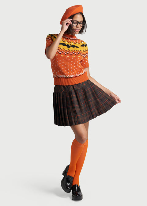 Es como un suéter de manga corta Fair Isle con estampado de murciélago.-6